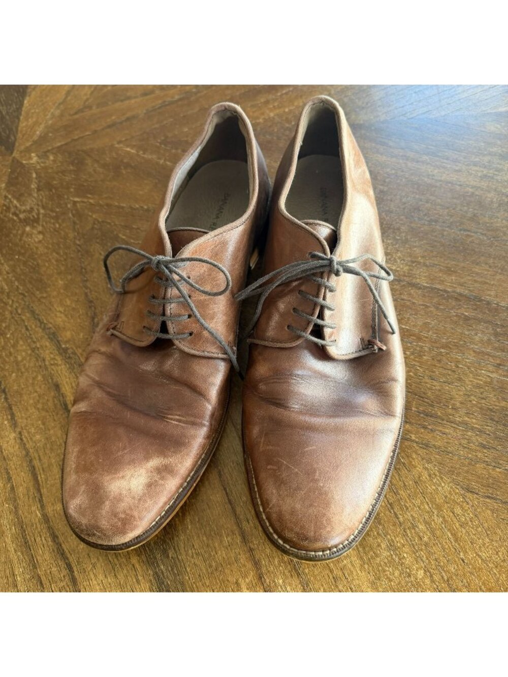 Banana Republic Men’s Leather Dress Shoe Brown Lace Up Leather 10.5